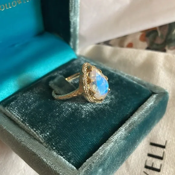 ❗️SOLD❗️Logan Hollowell PREMIUM Queen Water Drop Moonstone Full Pavé Diamond YG - Picture 6 of 17